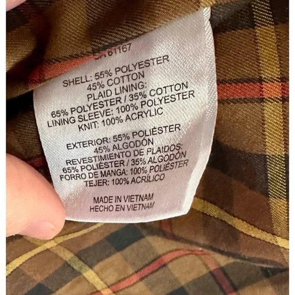 Pendleton Red Hooded Raincoat Anorak NWOT Women Sz XL Plaid Lining Full Zip $259 - Picture 11 of 11